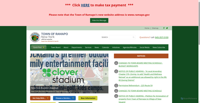 Security scan screenshot of https://www.ramapo.gov/