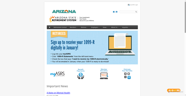 Security scan screenshot of https://www.azasrs.gov/