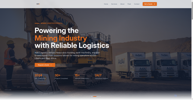 Security scan screenshot of https://adailogistics.com/