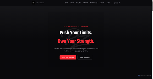 Security scan screenshot of http://zerkperformance.com/