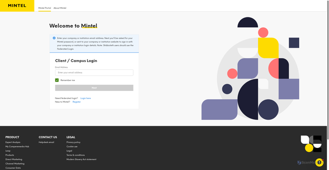 Security scan screenshot of https://oauth.mintel.com