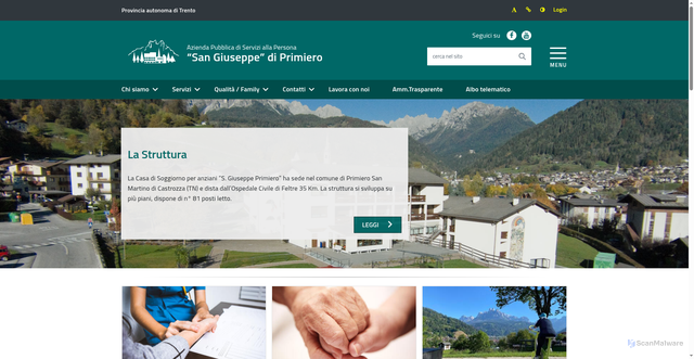 Security scan screenshot of https://www.apsp-primiero.net/