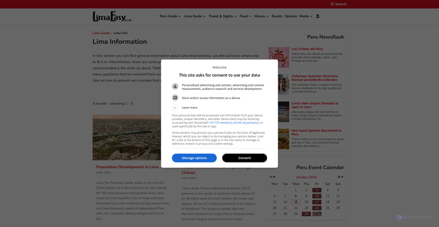 Security scan screenshot of https://www.limaeasy.com/lima-guide/lima-information
