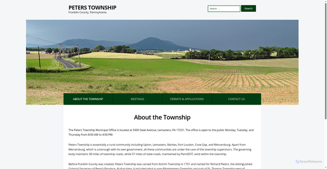 Security scan screenshot of https://peterstownshipfcpa.gov/