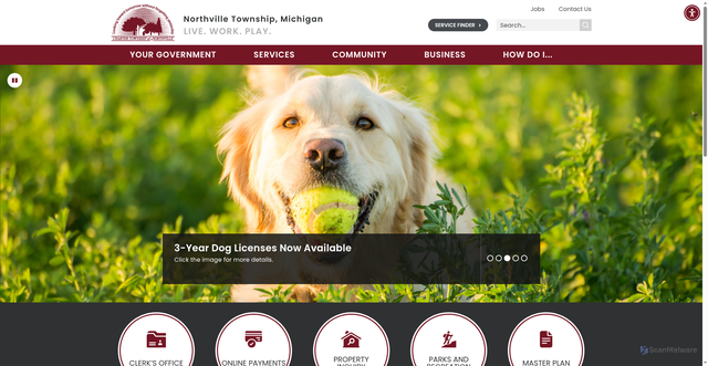 Security scan screenshot of https://www.twp.northville.mi.us/