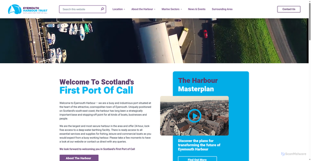 Security scan screenshot of https://www.eyemouth-harbour.co.uk/