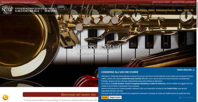 Security scan screenshot of https://www.istitutobraga.it/