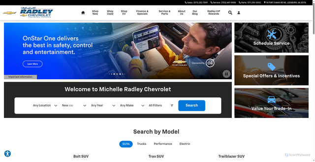 Security scan screenshot of https://www.michelleradleychevrolet.com