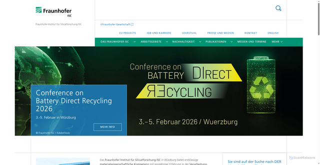 Security scan screenshot of https://www.isc.fraunhofer.de/