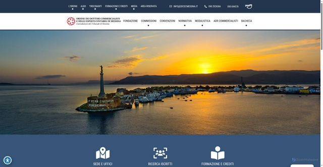 Security scan screenshot of https://www.odcecmessina.it