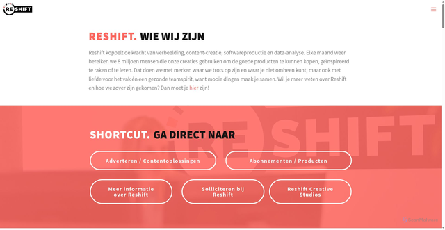 Security scan screenshot of https://reshift.nl