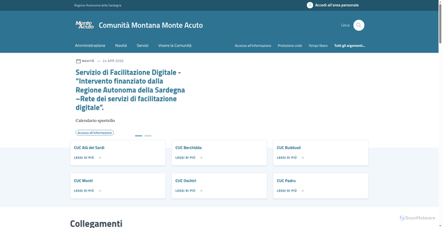 Security scan screenshot of https://www.monteacuto.it
