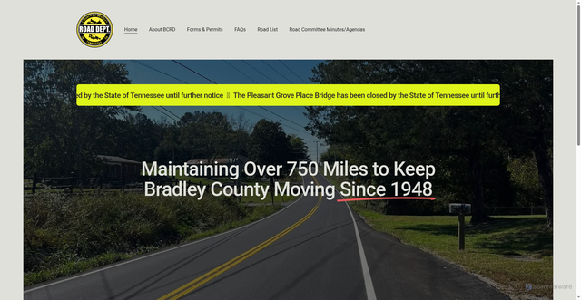 Security scan screenshot of https://www.bradleycountytnroaddept.gov/
