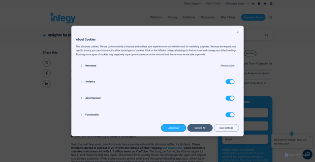 Security scan screenshot of https://www.infegy.com/insight-brief/try-that-fast-car-in-a-small-town