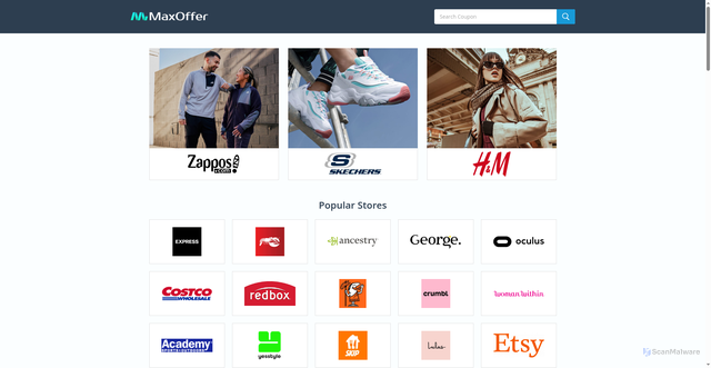Security scan screenshot of https://maxoffer.net