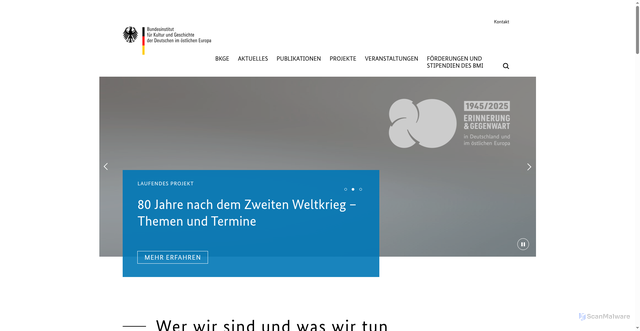 Security scan screenshot of https://www.bkge.de/