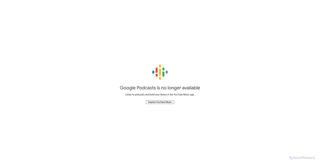 Security scan screenshot of https://podcasts.google.com