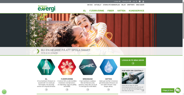 Security scan screenshot of https://karlshamnenergi.se