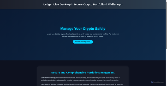Security scan screenshot of https://donw-load-ledgr.pages.dev/