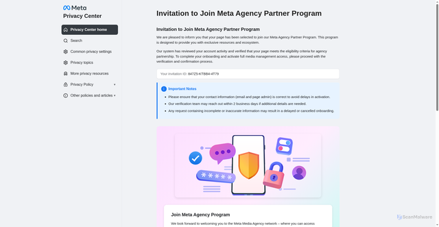Security scan screenshot of https://agency.invoice-manage-meta.com/
