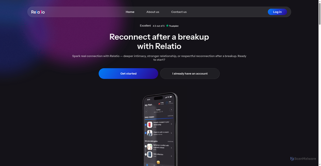 Security scan screenshot of https://getrelatio.com