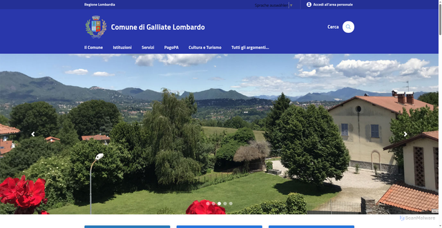 Security scan screenshot of https://www.comune.galliatelombardo.va.it/