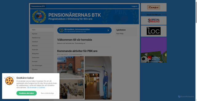 Security scan screenshot of https://pbk-gbg.se