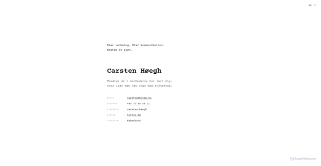 Security scan screenshot of https://hoegh.nu