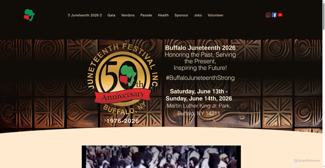 Security scan screenshot of https://www.buffalojuneteenth.com/