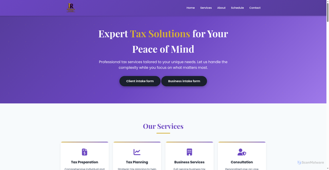 Security scan screenshot of http://ramseystaxservices.com/