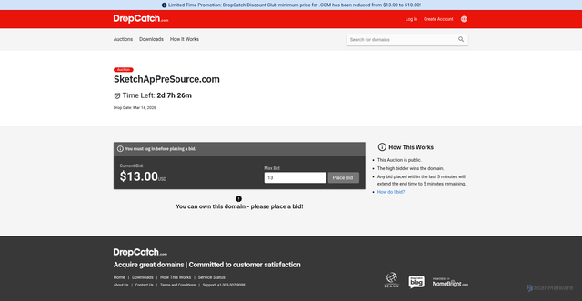 Security scan screenshot of http://sketchappresource.com/