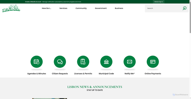 Security scan screenshot of https://lisbonwi.gov/
