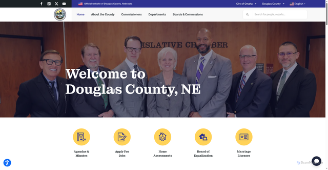 Security scan screenshot of https://www.douglascounty-ne.gov/