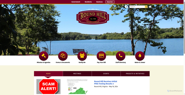 Security scan screenshot of https://www.roundhillva.gov/