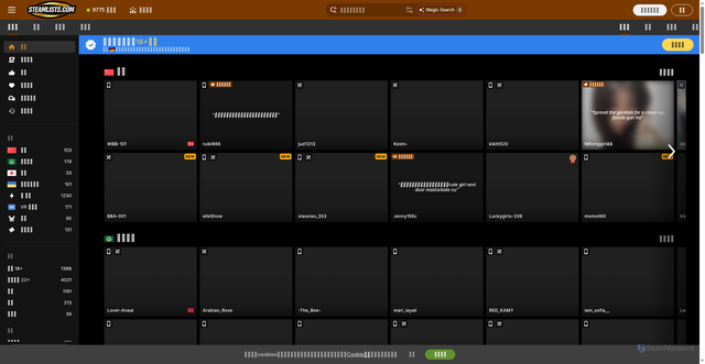 Security scan screenshot of https://zh.steamlists.com