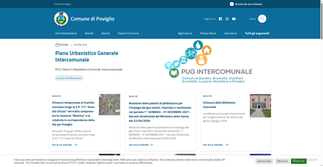 Security scan screenshot of https://www.comune.poviglio.re.it