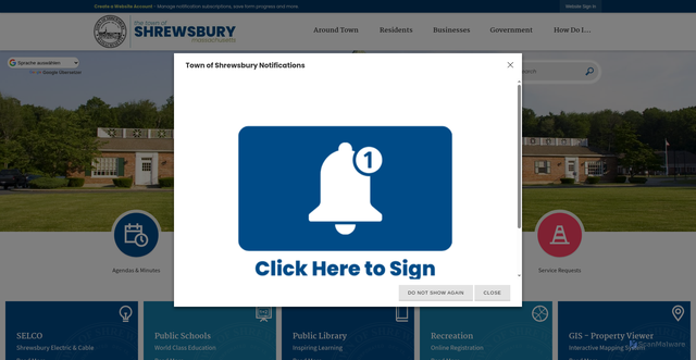 Security scan screenshot of https://shrewsburyma.gov/