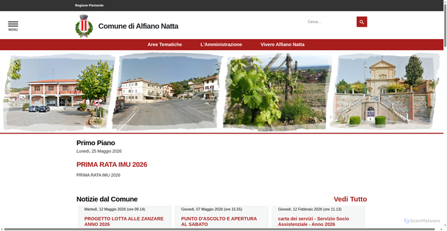 Security scan screenshot of https://www.comune.alfianonatta.al.it