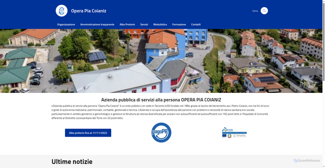 Security scan screenshot of https://www.operapiacoianiz.it