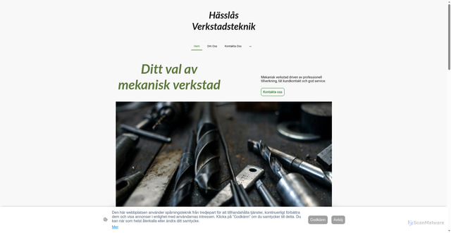 Security scan screenshot of https://xn--hsslsverkstadsteknik-bzbz.se