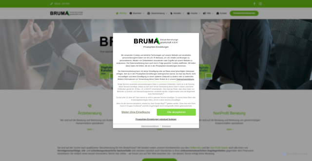 Security scan screenshot of https://bruma-stb.de