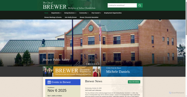 Security scan screenshot of https://brewermaine.gov/