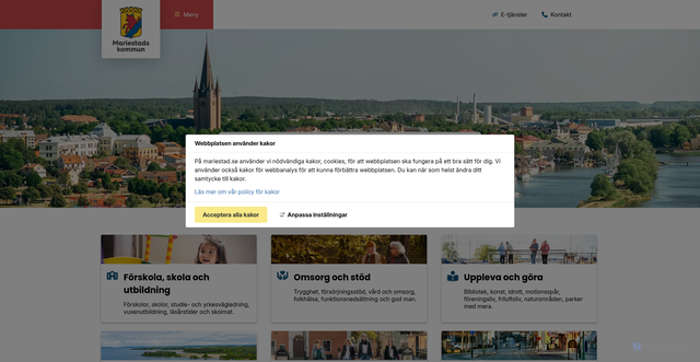 Security scan screenshot of https://mariestad.se/