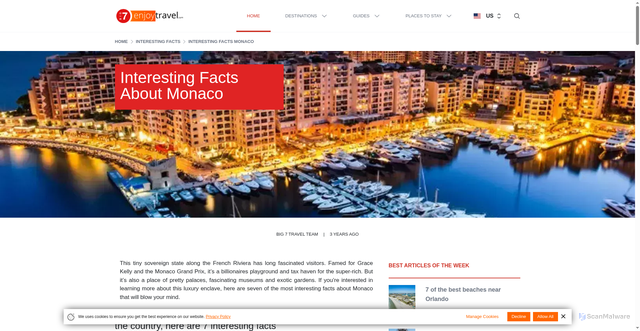 Security scan screenshot of https://www.enjoytravel.com/us/travel-news/interesting-facts/interesting-facts-monaco