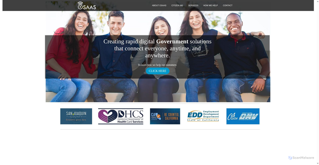 Security scan screenshot of https://osaas.app