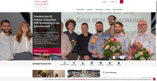 Security scan screenshot of https://www.hsu-hh.de/