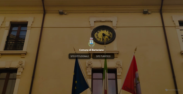 Security scan screenshot of https://www.comunebarisciano.it/