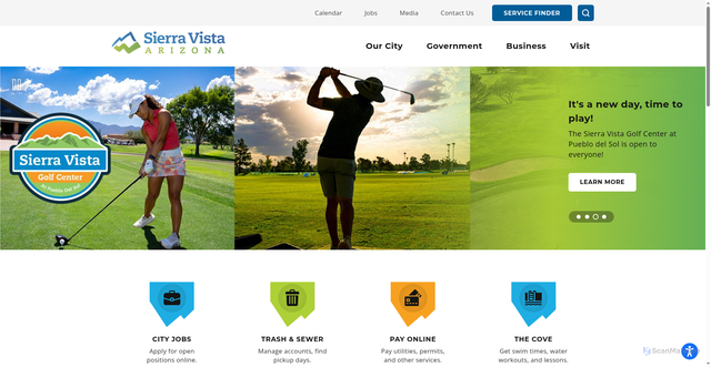Security scan screenshot of https://www.sierravistaaz.gov/