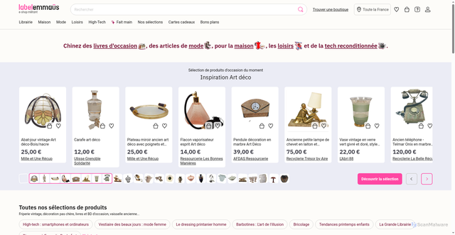 Security scan screenshot of https://www.label-emmaus.co