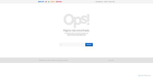 Security scan screenshot of https://security.video.globo.com